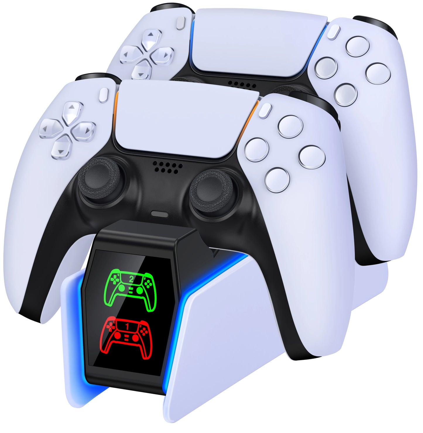 RGB Charging Station for PS5 Dual Controller with Fast Charging and Indicator Docking Stand