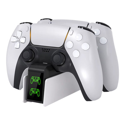 RGB Charging Station for PS5 Dual Controller with Fast Charging and Indicator Docking Stand
