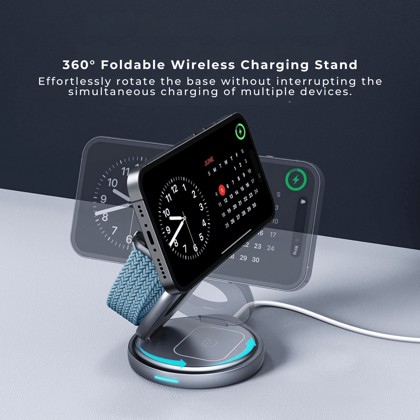 Foldable Apple MagSafe 3 in 1 Charger The Charger Shop