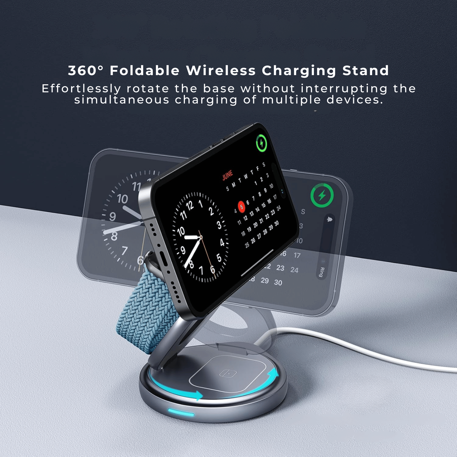 Foldable Apple MagSafe 3 in 1 Charger The Charger Shop