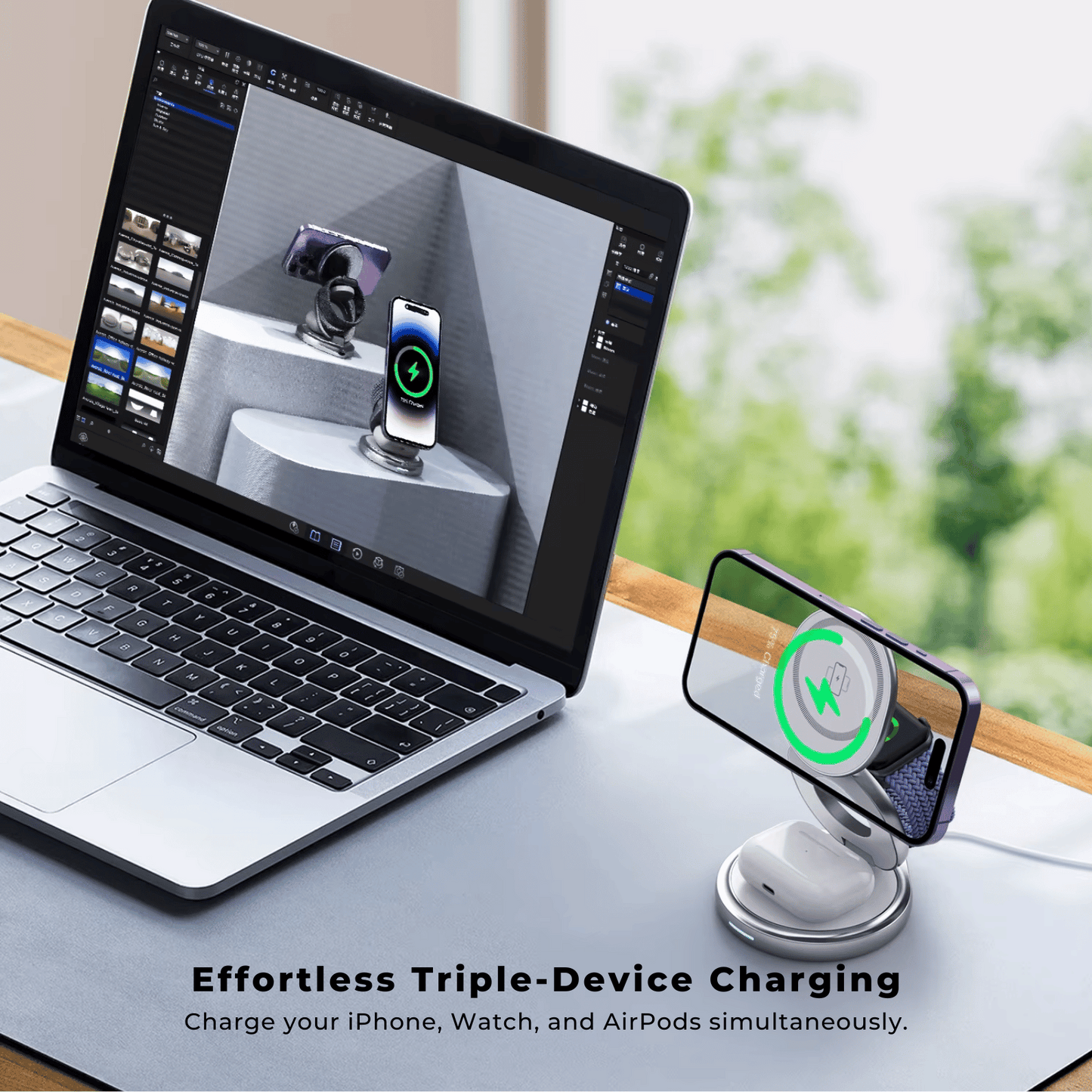 Foldable Apple MagSafe 3 in 1 Charger The Charger Shop