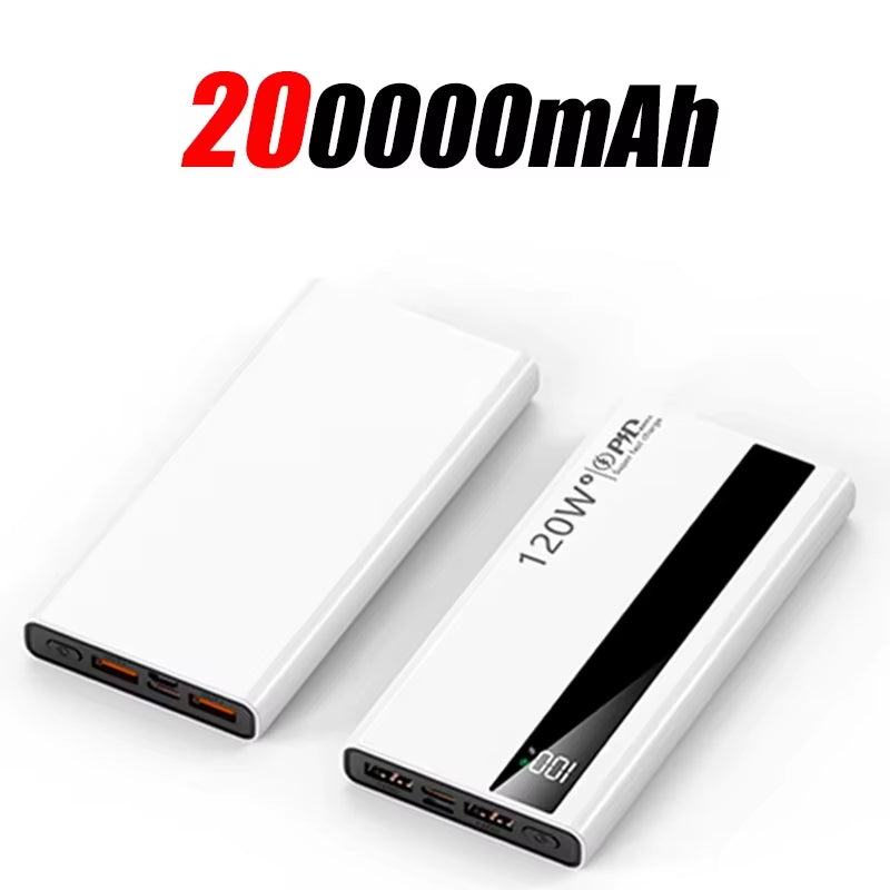 Unleash Power On-the-Go: 120W 500,000mAh Super Fast Charging Power Bank for All Your Devices
