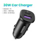 UGREEN 30W USB Car Charger with Quick Charge 4.0 and PD Type C Fast Charging for iPhone 17 and Xiaomi Mobile Phones