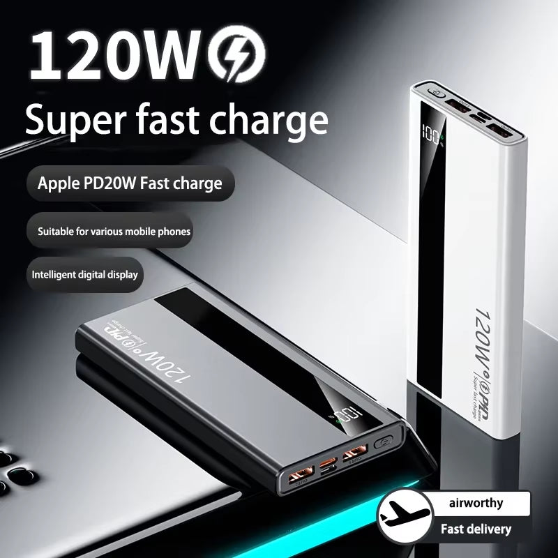 Unleash Power On-the-Go: 120W 500,000mAh Super Fast Charging Power Bank for All Your Devices