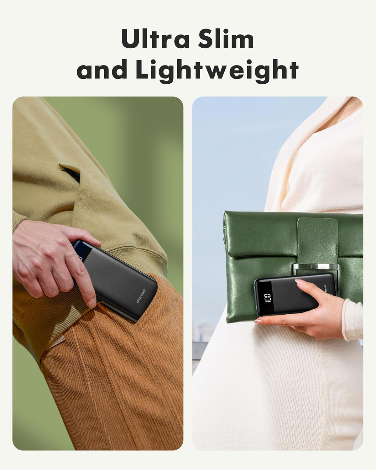 10,000mAh Portable Charger with Integrated Cables, Slim Power Bank with 6 Outputs and 3 Inputs, 3A Fast Charging for Samsung, Google Pixel, LG, Moto, iPhone, and iPad