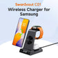 Swanscout C01 Wireless Charging Station for  Galaxy S25, S24 Ultra, S23, Z Flip, Z Fold, Galaxy Watch 8, 7, and Buds 3 Pro