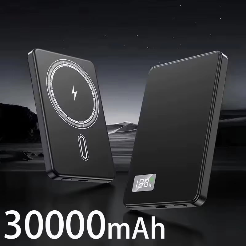 500,000mAh Ultra-Thin Magnetic Wireless Power Bank with PD 22.5W for MagSafe - Slim Portable External Battery for Smartphones