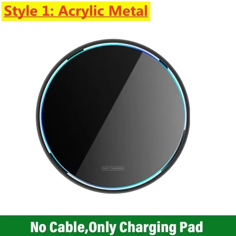 Wireless Charging Pad Stand for Fast Induction Charging - Compatible with iPhone 17, 16, 15, 14, 13, Samsung S24, S25, Note, and Xiaomi 17