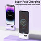 High-Capacity 50000mAh Mini Capsule Portable Power Bank with Wireless Fast Charging for iPhone, Huawei, and Samsung