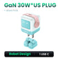 Power Up Your Devices with the 65W 30W GaN Charger - Playful Robot Design, Fast PD3.0 & QC4.0 Charging for iPhone 17/16/15 Pro, MacBook, and More!