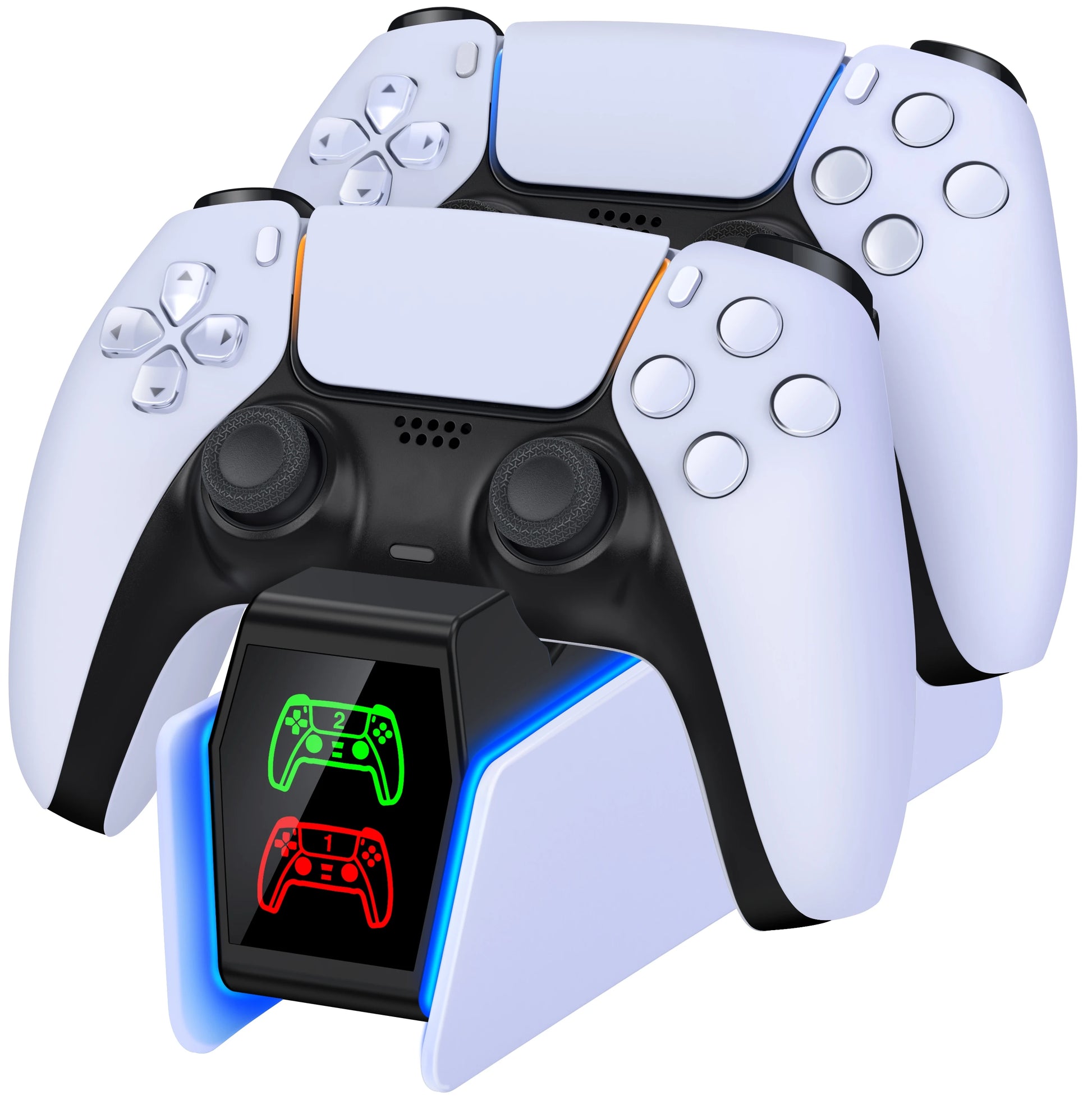 RGB Charging Station for PS5 Dual Controller with Fast Charging and Indicator Docking Stand