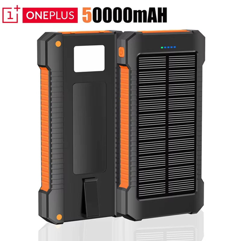 500,000mAh Solar Power Bank - High-Capacity Portable External Battery with Super Fast Charging for Huawei and Samsung Devices