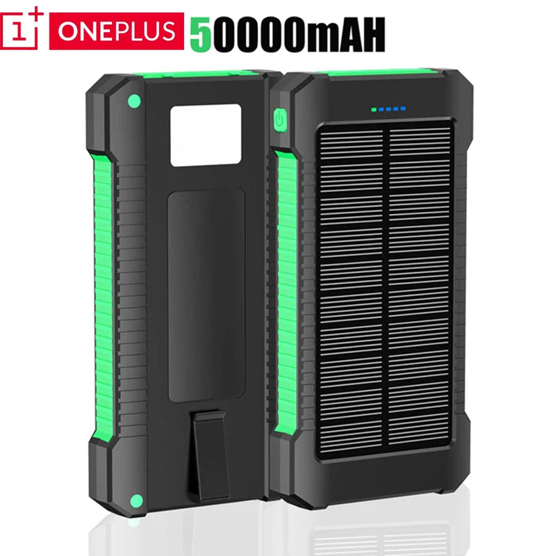 500,000mAh Solar Power Bank - High-Capacity Portable External Battery with Super Fast Charging for Huawei and Samsung Devices