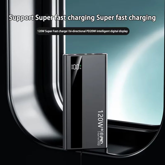 Unleash Power On-the-Go: 120W 500,000mAh Super Fast Charging Power Bank for All Your Devices