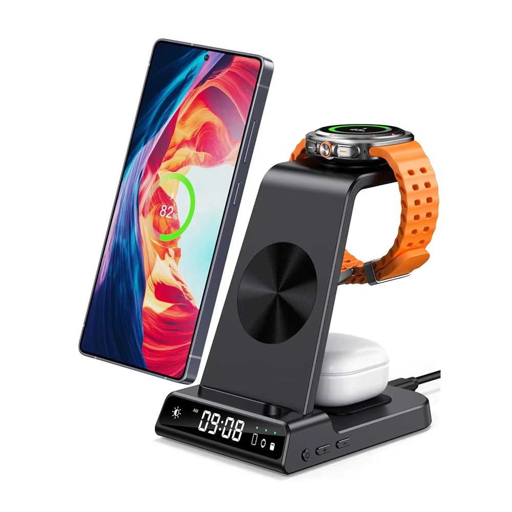 Swanscout C01 Wireless Charging Station for  Galaxy S25, S24 Ultra, S23, Z Flip, Z Fold, Galaxy Watch 8, 7, and Buds 3 Pro