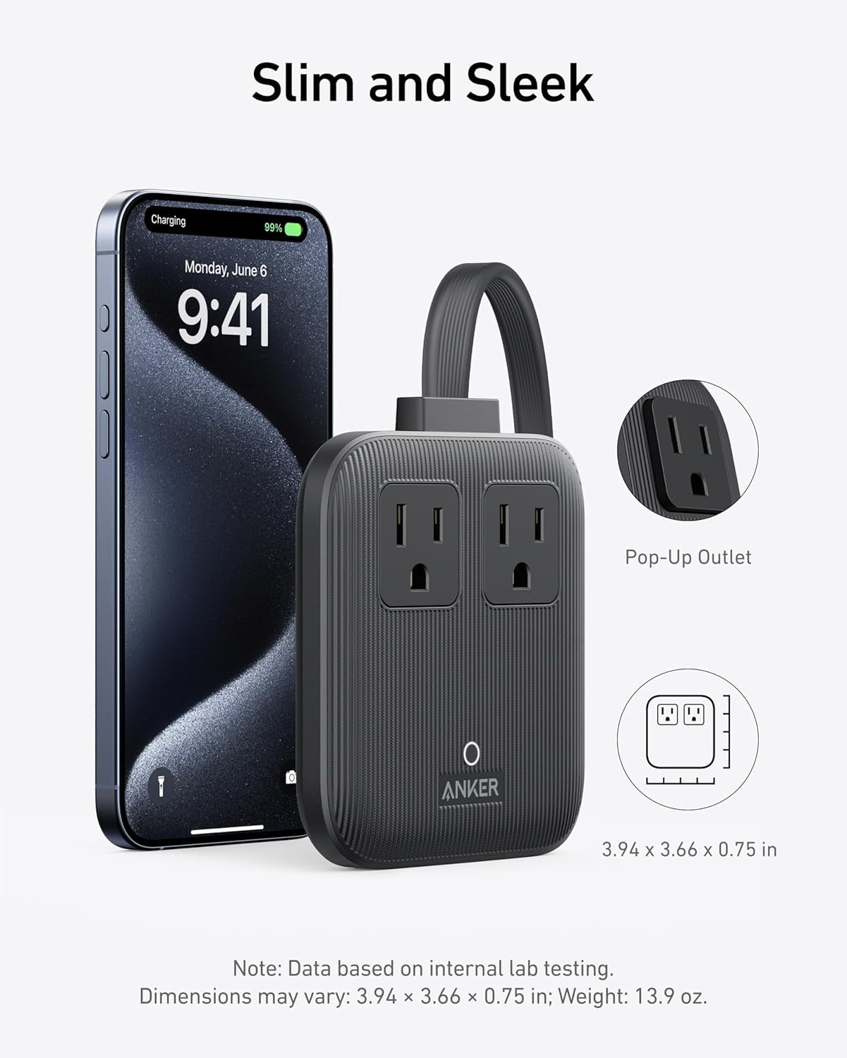 67W Max Travel Power Strip with 6-in-1 USB-C Charger, 2 AC Outlets, 2 USB-A Ports, 2 USB-C Ports, 5Ft Flat Plug Extension Cord - Essential Travel and Cruise Accessory