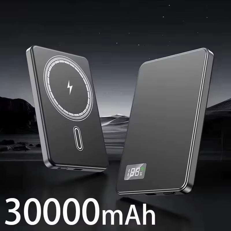 500,000mAh Ultra-Thin Magnetic Wireless Power Bank with PD 22.5W for MagSafe - Slim Portable External Battery for Smartphones