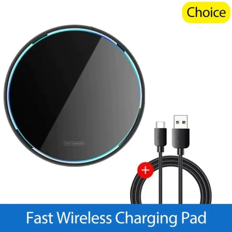 Wireless Charging Pad Stand for Fast Induction Charging - Compatible with iPhone 17, 16, 15, 14, 13, Samsung S24, S25, Note, and Xiaomi 17